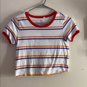 multicolor rainbow crop top
